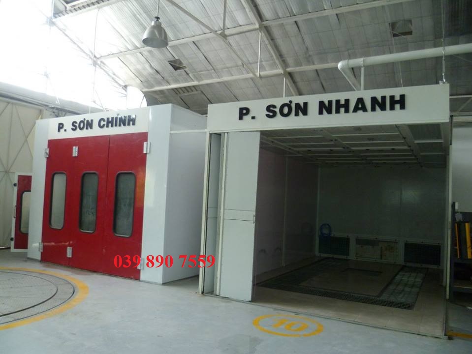 phòng sơn ô tô nhanh kéo rèm