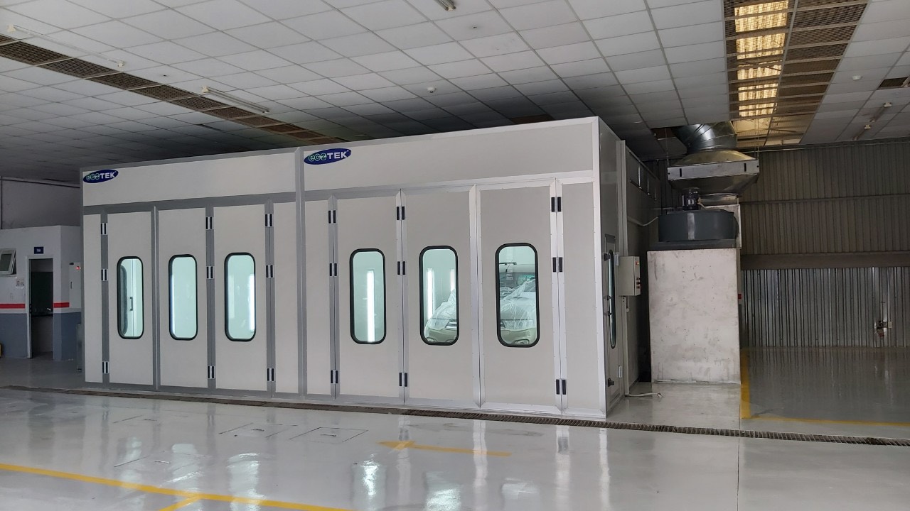 Phòng sơn Sấy gốc nước tân phát dùng công nghệ thổi gió nhiệt cao